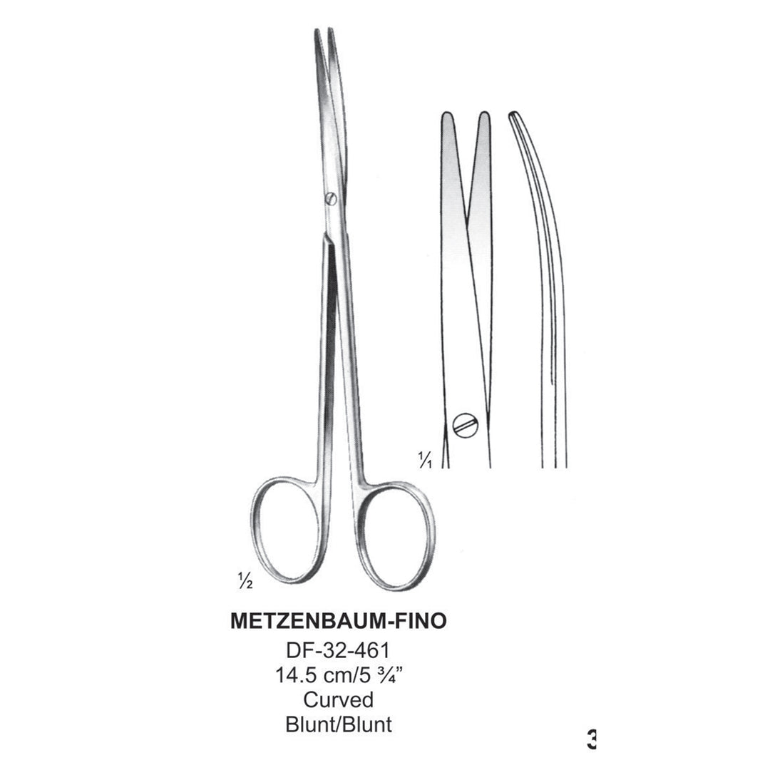 Metzenbaum-Fino Dissecting Scissors, Curved, Blunt-Blunt, 14.5cm  (DF-32-461) by Dr. Frigz