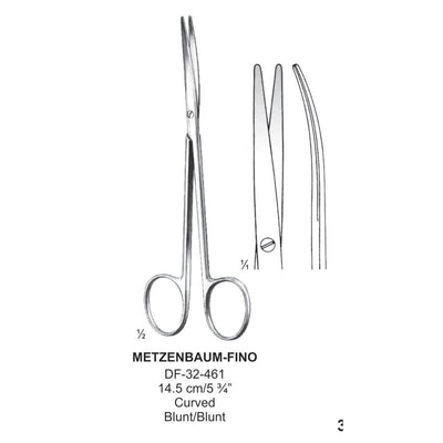 Metzenbaum-Fino Dissecting Scissors, Curved, Blunt-Blunt, 14.5cm  (DF-32-461)
