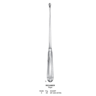 Recamier Uterine Curettes, Rigid, Sharp, Fig.00, 5mm (DF-320-3579A)