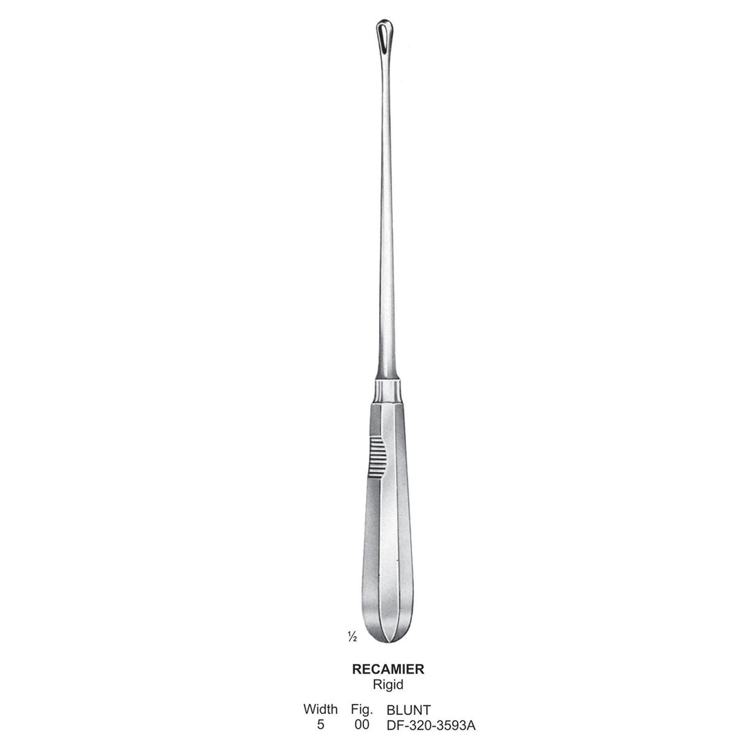 Recamier Uterine Curettes, Rigid, Blunt, Fig.00, 5mm (DF-320-3593A) by Dr. Frigz