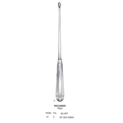 Recamier Uterine Curettes , Rigid, Blunt, Fig.5, 12mm (DF-320-3599A)