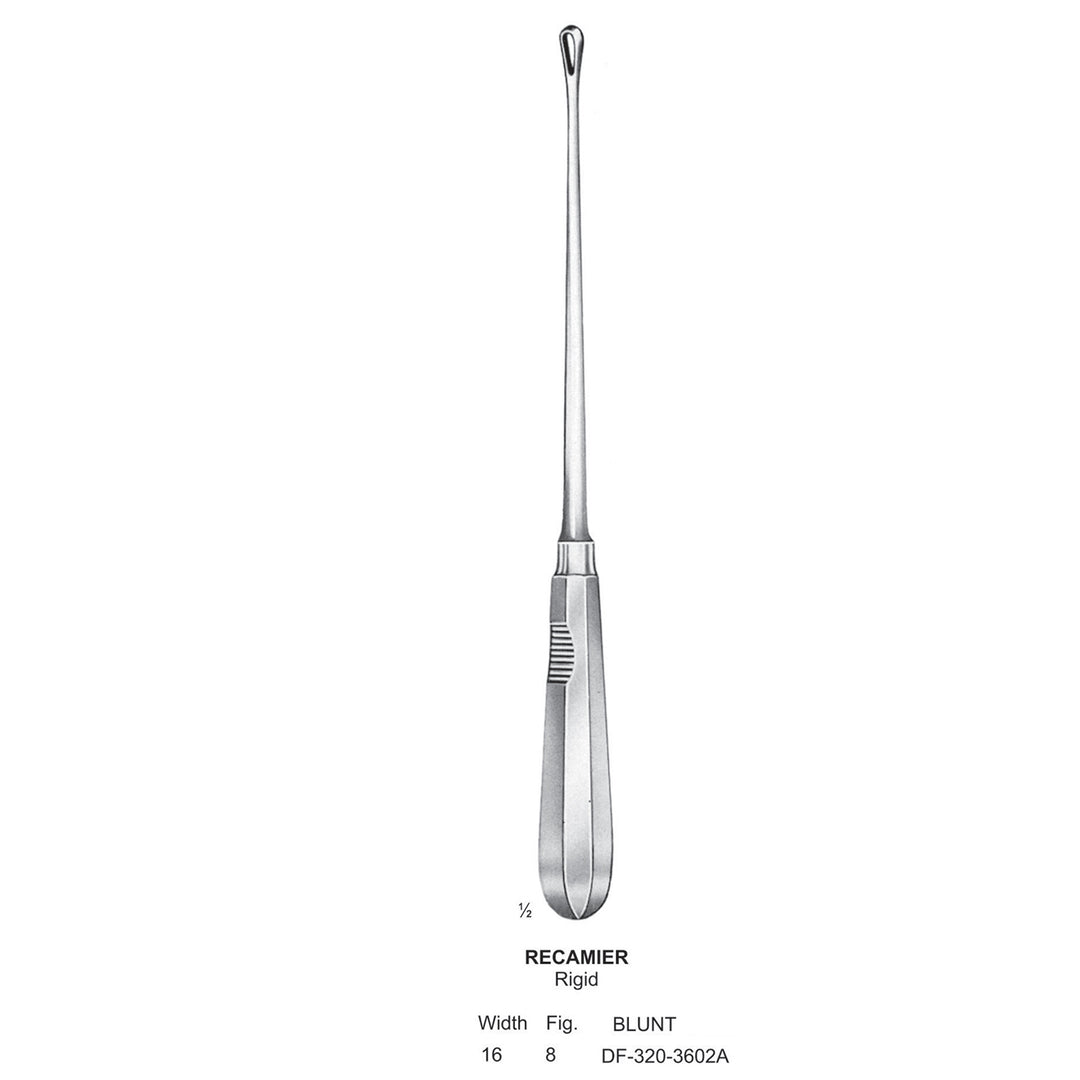 Recamier Uterine Curettes , Rigid, Blunt, Fig.8, 16mm (DF-320-3602A) by Dr. Frigz