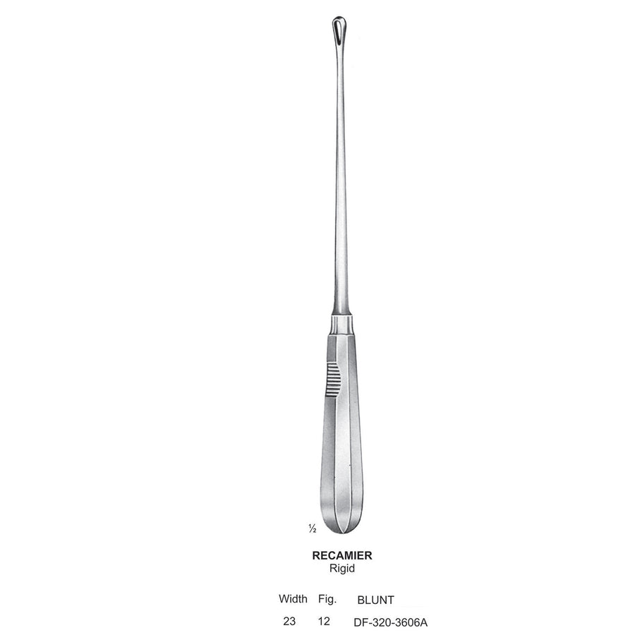 Recamier Uterine Curettes , Rigid, Blunt, Fig.12, 23mm (DF-320-3606A) by Dr. Frigz