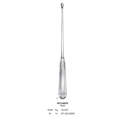 Recamier Uterine Curettes , Rigid, Blunt, Fig.14, 30mm (DF-320-3606C)