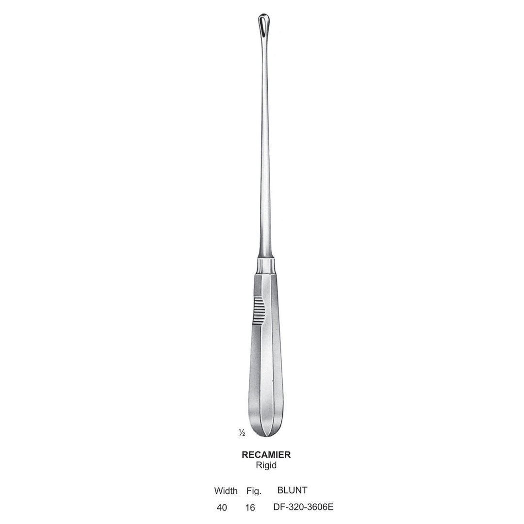 Recamier Uterine Curettes , Rigid, Blunt, Fig.16, 40mm (DF-320-3606E) by Dr. Frigz