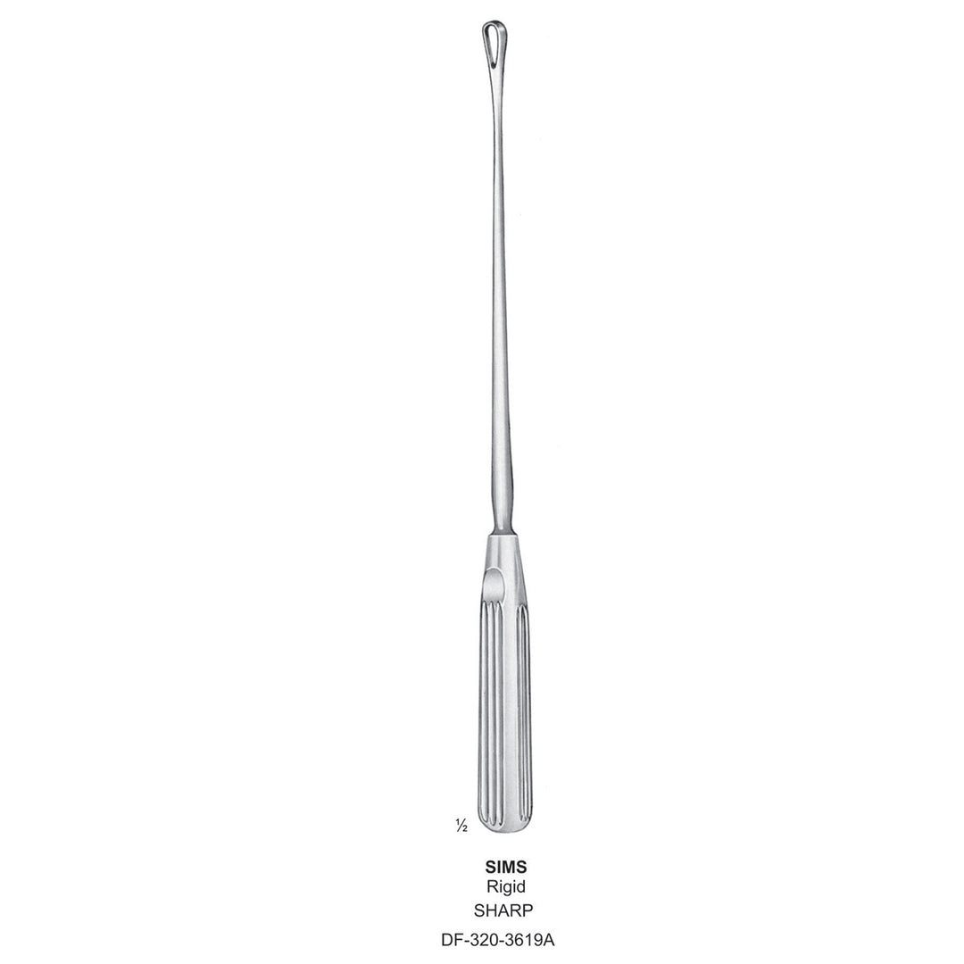 Sims Uterine Curettes , Rigid, Sharp, Fig.11, 21mm (DF-320-3619A) by Dr. Frigz