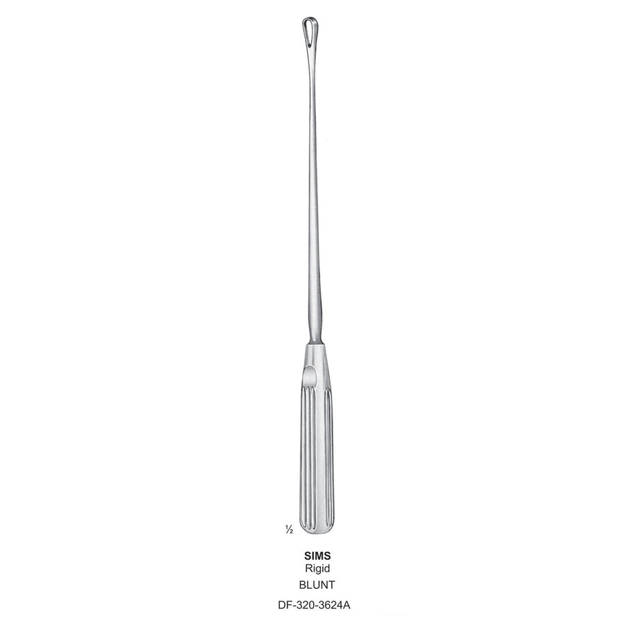 Sims Uterine Curettes , Rigid, Blunt, Fig.2, 8mm (DF-320-3624A) by Dr. Frigz