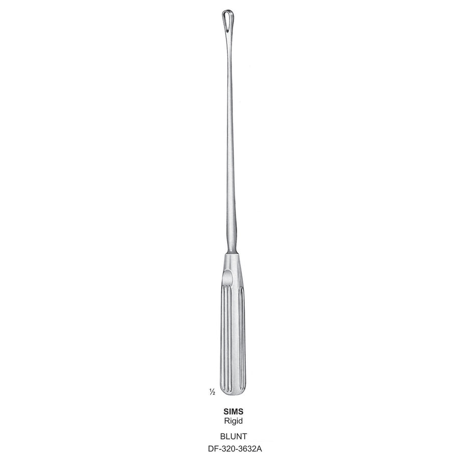 Sims Uterine Curettes , Rigid, Blunt, Fig.10, 20mm (DF-320-3632A) by Dr. Frigz