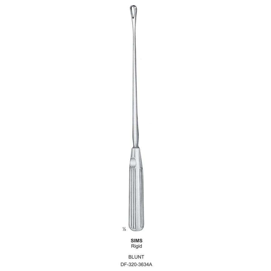 Sims Uterine Curettes , Rigid, Blunt, Fig.12, 23mm (DF-320-3634A) by Dr. Frigz