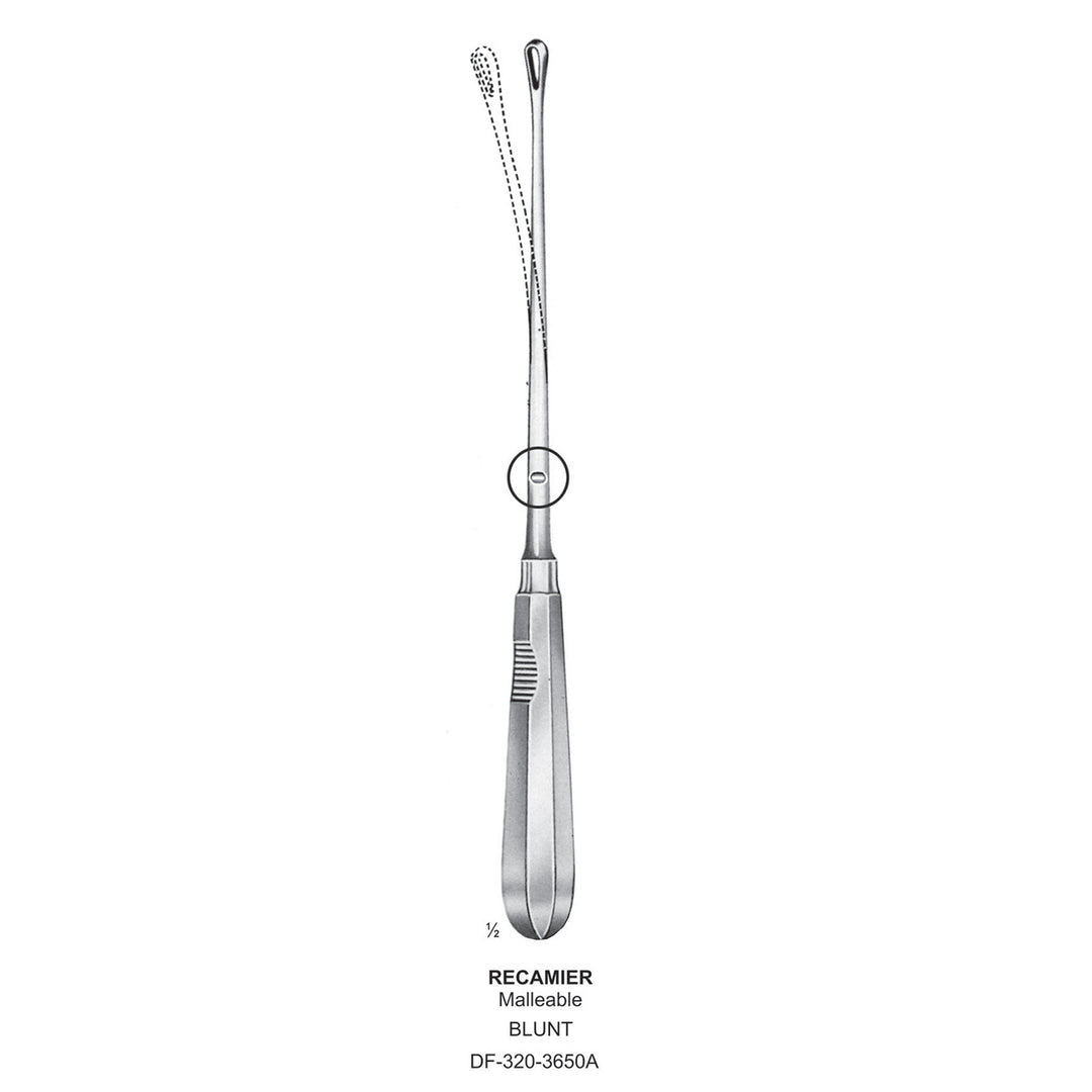 Recamier Uterine Curettes , Malleable, Blunt, Fig.0, 6mm 30.5cm (DF-320-3650A) by Dr. Frigz