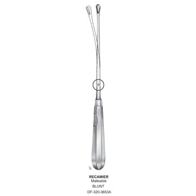 Recamier Uterine Curettes , Malleable, Blunt, Fig.3, 9mm 31cm (DF-320-3653A)