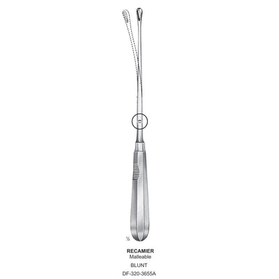 Recamier Uterine Curettes , Malleable, Blunt, Fig.5, 12mm 31.5cm (DF-320-3655A)