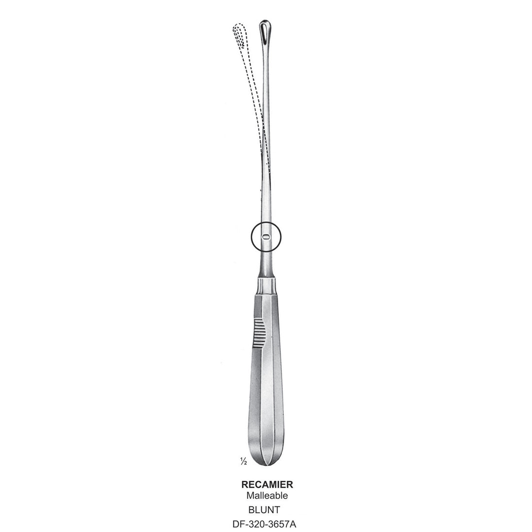 Recamier Uterine Curettes , Malleable, Blunt, Fig.7, 15mm 32cm (DF-320-3657A) by Dr. Frigz