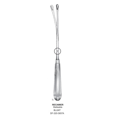 Recamier Uterine Curettes , Malleable, Blunt, Fig.7, 15mm 32cm (DF-320-3657A)