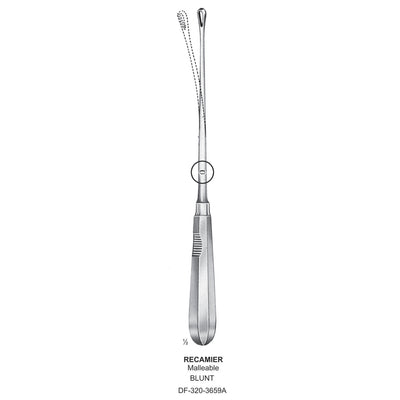 Recamier Uterine Curettes , Malleable, Blunt, Fig.9, 19mm 32cm (DF-320-3659A)