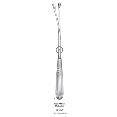 Recamier Uterine Curettes , Malleable, Blunt, Fig.16, 40mm 35cm (DF-320-3662E)