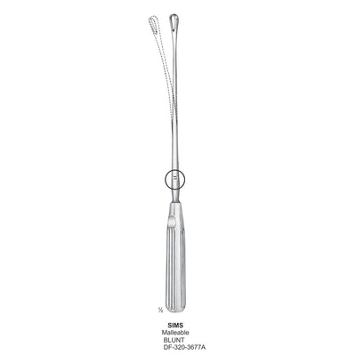 Sims Uterine Curettes , Malleable, Blunt, Fig.00, 5mm 30cm (DF-320-3677A)