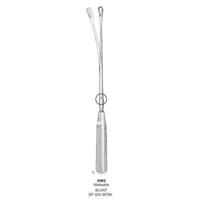 Sims Uterine Curettes , Malleable, Blunt, Fig.0,  6mm 30.5cm (DF-320-3678A)