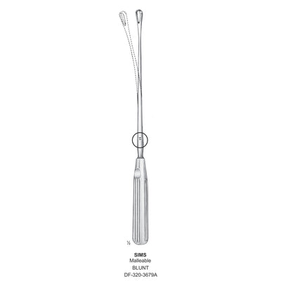 Sims Uterine Curettes , Malleable, Blunt, Fig.1, 7mm 30.5cm (DF-320-3679A)
