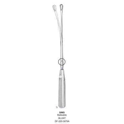 Sims Uterine Curettes , Malleable, Blunt, Fig.1, 7mm 30.5cm (DF-320-3679A)