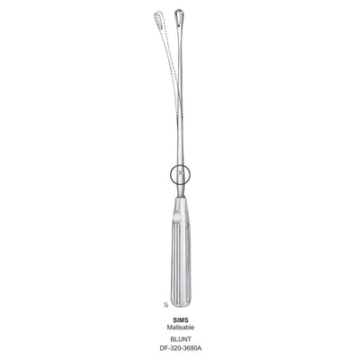 Sims Uterine Curettes , Malleable, Blunt, Fig.2, 8mm 30.5cm (DF-320-3680A)