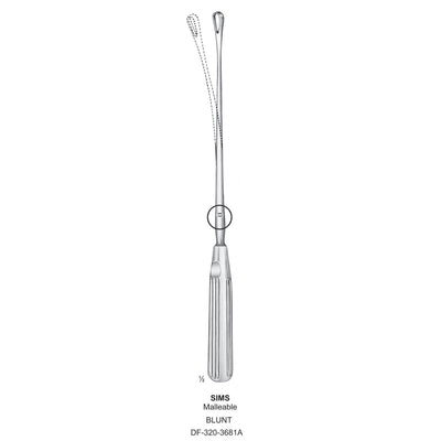 Sims Uterine Curettes , Malleable, Blunt, Fig.3, 9mm 31cm (DF-320-3681A)