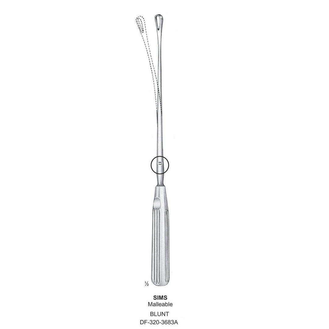 Sims Uterine Curettes , Malleable, Blunt, Fig.5, 12mm 31.5cm (DF-320-3683A) by Dr. Frigz