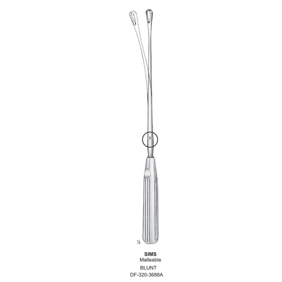 Sims Uterine Curettes,26Cm,Blunt,Fig-10 (DF-320-3688) by Dr. Frigz