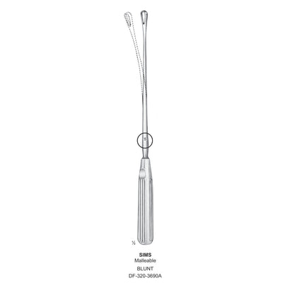 Sims Uterine Curettes , Malleable, Blunt, Fig.12, 23mm 32cm (DF-320-3690A)