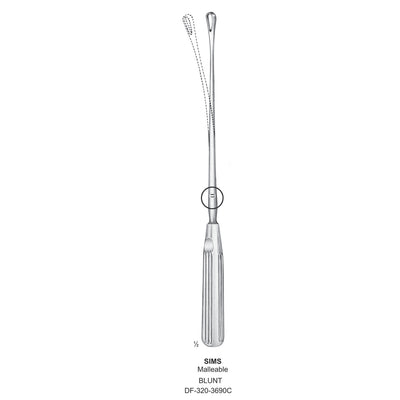 Sims Uterine Curettes , Malleable, Blunt, Fig.14, 30mm 34.5cm (DF-320-3690C)