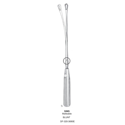 Sims Uterine Curettes , Malleable, Blunt, Fig.16, 40mm 35cm (DF-320-3690E)