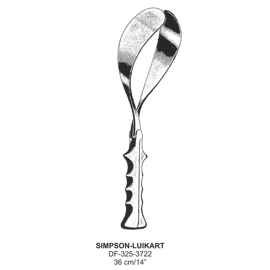 Simpson-Luikart Obstetrical Forceps,36cm  (DF-325-3722) by Dr. Frigz