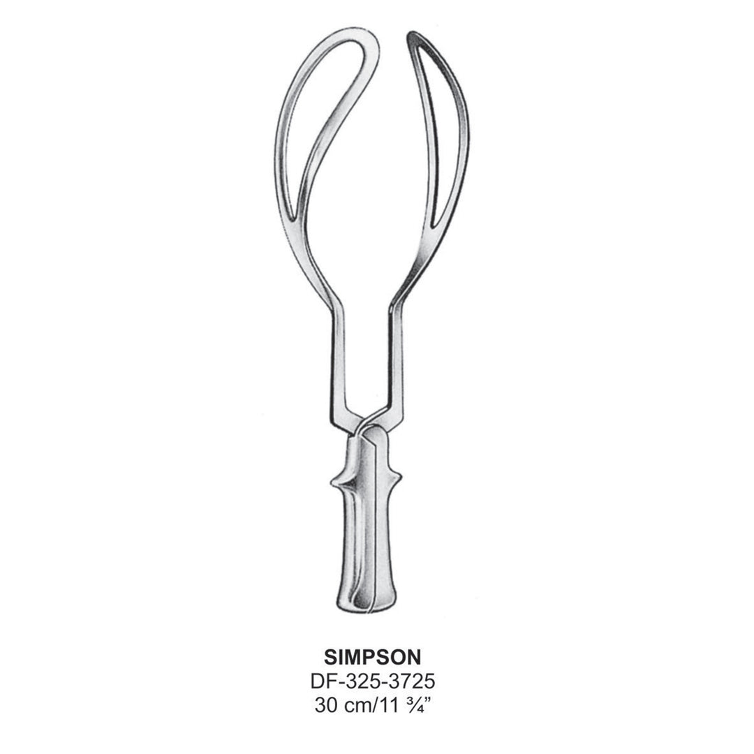 Simpson Obstetrical (Midwifery) Forceps 30cm  (DF-325-3725) by Dr. Frigz