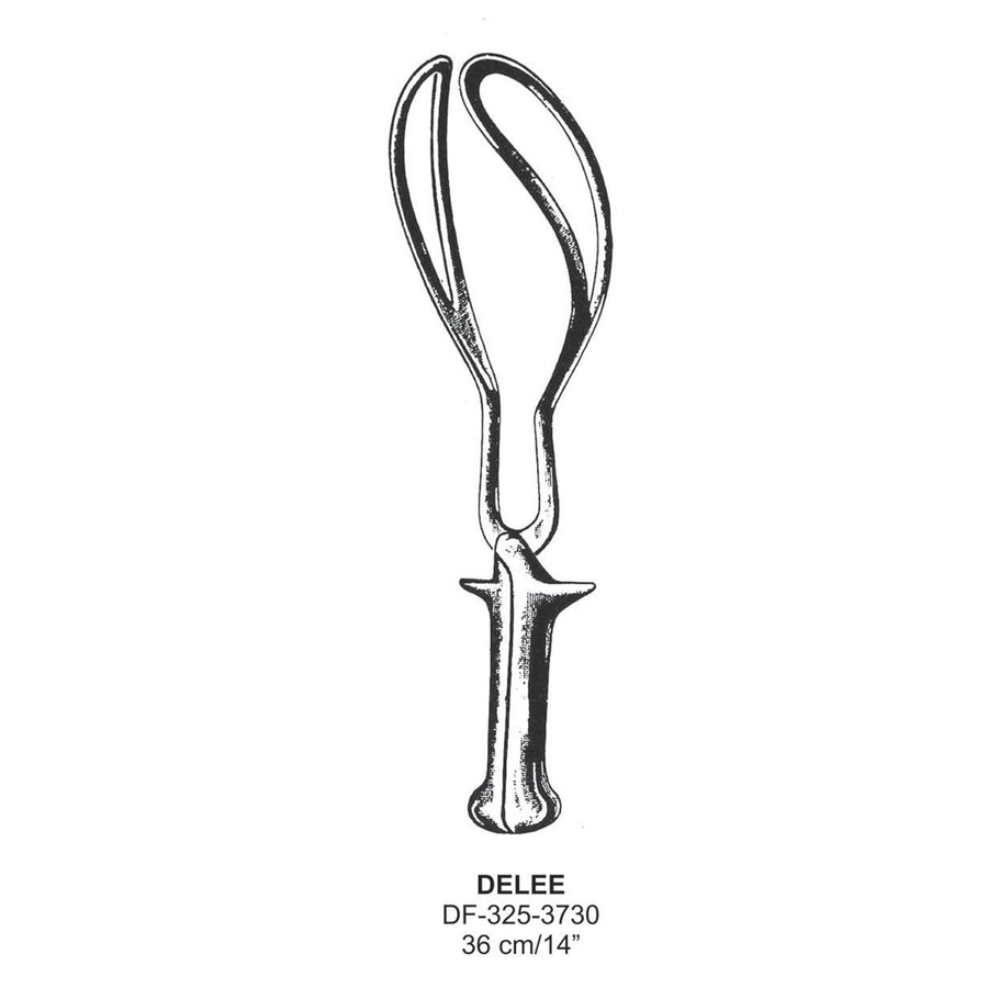 Delee Obstetrical Forceps,36cm  (DF-325-3730) by Dr. Frigz