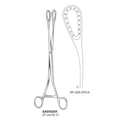 Saenger Placenta & Ovum Forceps Curved 27cm (DF-329-3751A)