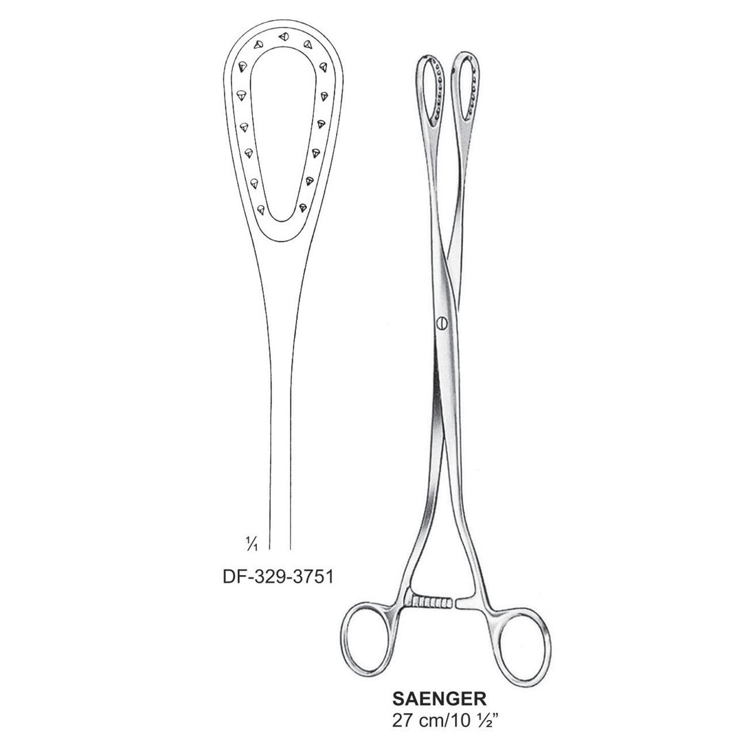 Saenger Placenta & Ovum Forceps Str 27Cm  (Df-329-3751) by Raymed