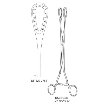 Saenger Placenta & Ovum Forceps Straight 27cm (DF-329-3751)