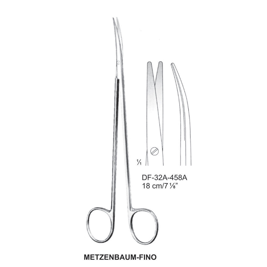 Metzenbaum-Fino Dissecting Scissors, Curved, 18cm  (DF-32A-458A) by Dr. Frigz