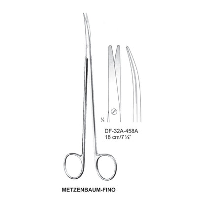 Metzenbaum-Fino Dissecting Scissors, Curved, 18cm  (DF-32A-458A)