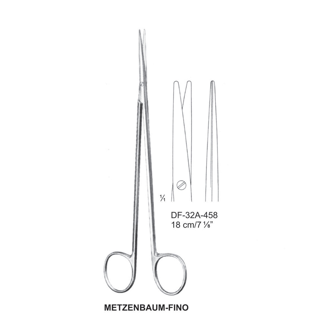 Metzenbaum-Fino Dissecting Scissors, Straight, 18cm  (DF-32A-458) by Dr. Frigz