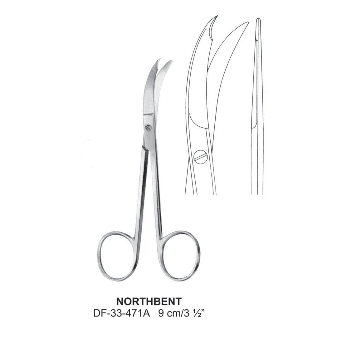 Northbent Scissors, 9cm  (DF-33-471A) by Dr. Frigz