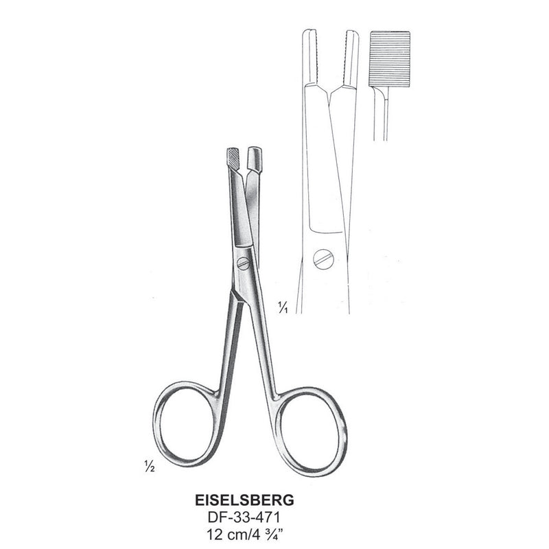 Eiselsberg Scissors, 12cm  (DF-33-471) by Dr. Frigz