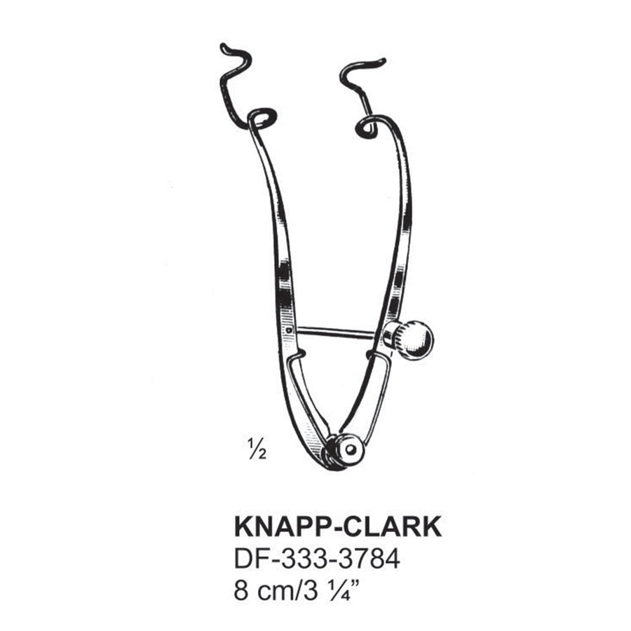 Knapp-Clark Eye Specula,8cm  (DF-333-3784) by Dr. Frigz