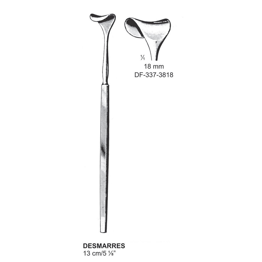 Desmarres Lid Retractors 18mm , 13cm  (DF-337-3818) by Dr. Frigz