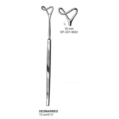 Desmarres Lid Retractors Fenestrated, 18mm , 13cm  (DF-337-3822)