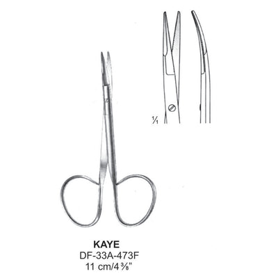 Kaye Dissecting Scissors, Curved, 11 cm (DF-33A-473F) by Dr. Frigz