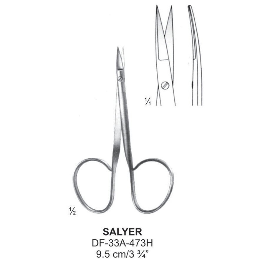 Salyer Scissors, 9.5cm (DF-33A-473H) by Dr. Frigz