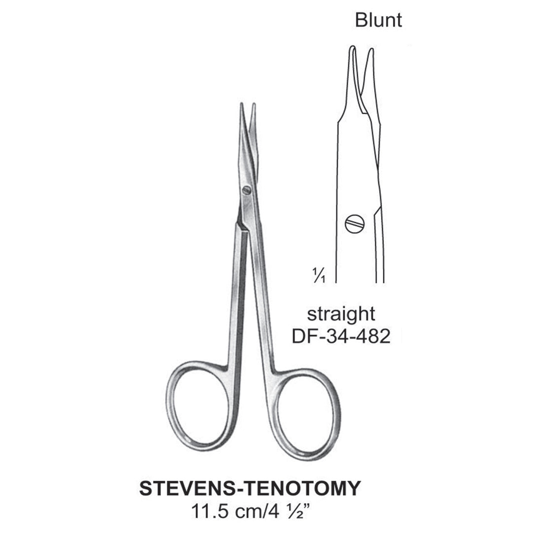 Stevens (Tenotomy) Scissors, Straight, Blunt, 11.5cm  (DF-34-482) by Dr. Frigz