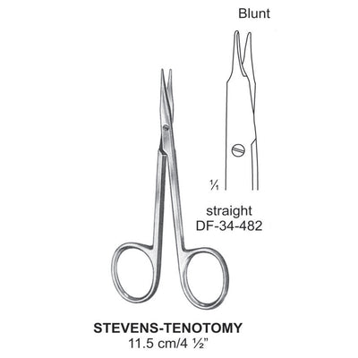 Stevens (Tenotomy) Scissors, Straight, Blunt, 11.5cm  (DF-34-482)