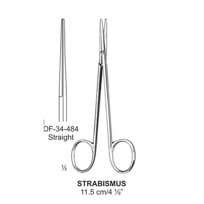 Strabismus Fine Operating Scissors, Straight, 11.5cm  (DF-34-484) by Dr. Frigz